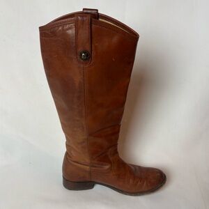 Frye Melissa Button Boots Riding Equestrian Brown Leather Women’s Sz 6.5